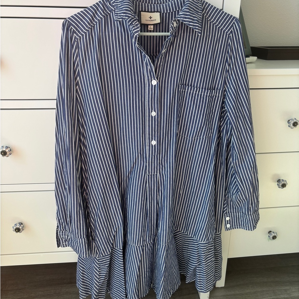 Tuckernuck Blue Striped Callahan Dress